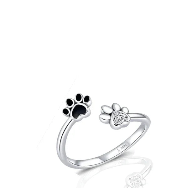 Anel Pegadas Prata 925