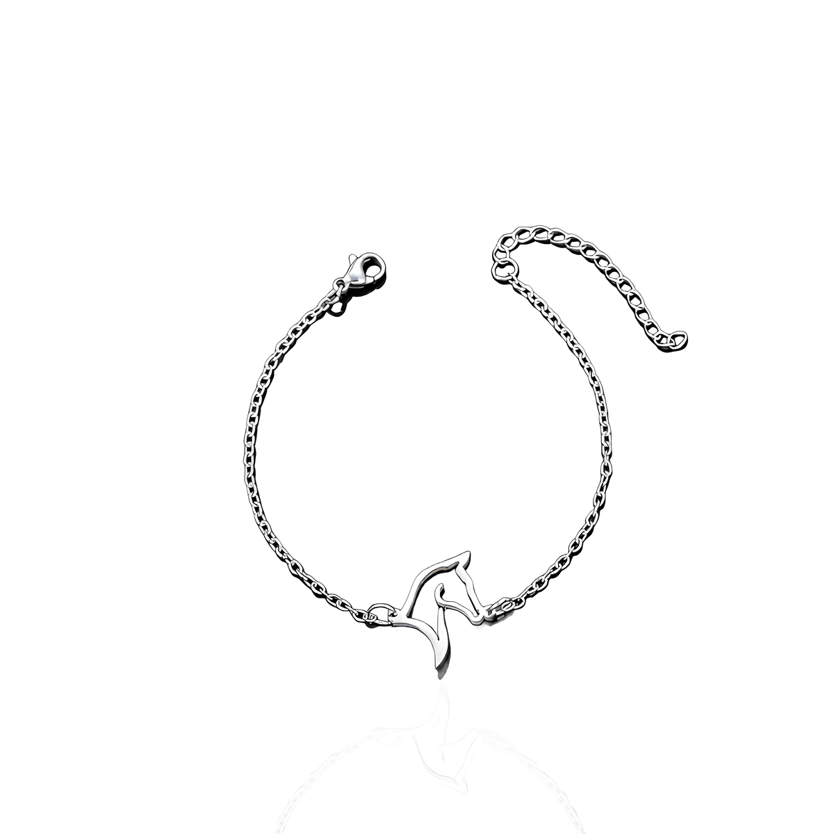 Pulseira Cavalo Vasado Prata