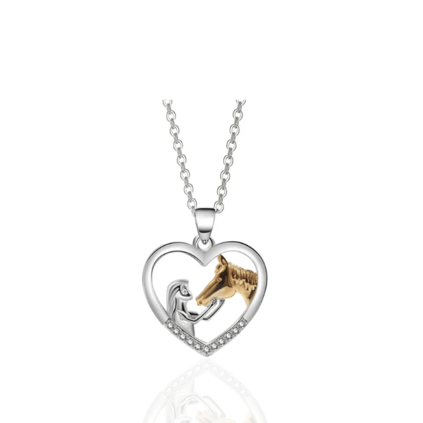 Conjuto Garota e seu Cavalo  Prata 925