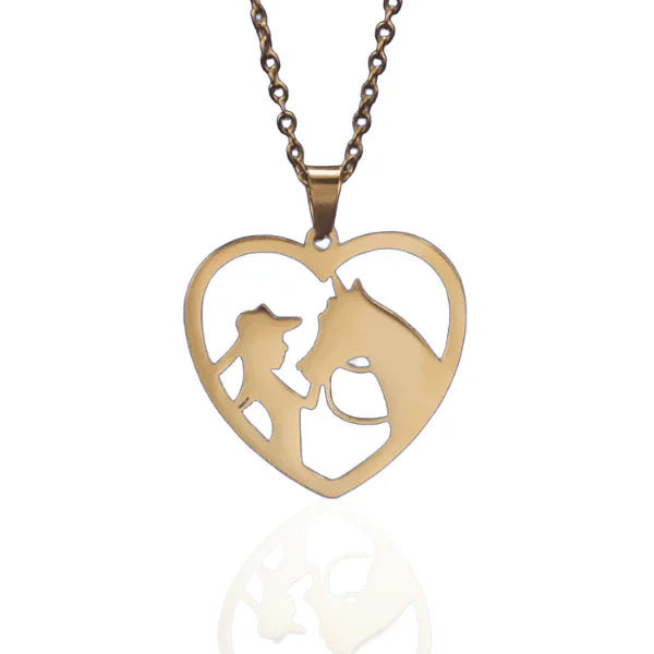 Conjunto Colar e Pingente Alma Dourado