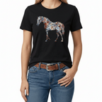 T-Shirt Cavalo Floral
