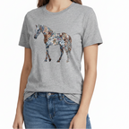 T-Shirt Cavalo Floral
