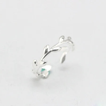 Anel Ramo de Oliveira Prata 925