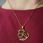 Conjunto Corrente e Pingente Vaquinha Vasada Dourada