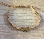 Pulseira Ajustável Galope Cores Pingente Dourado