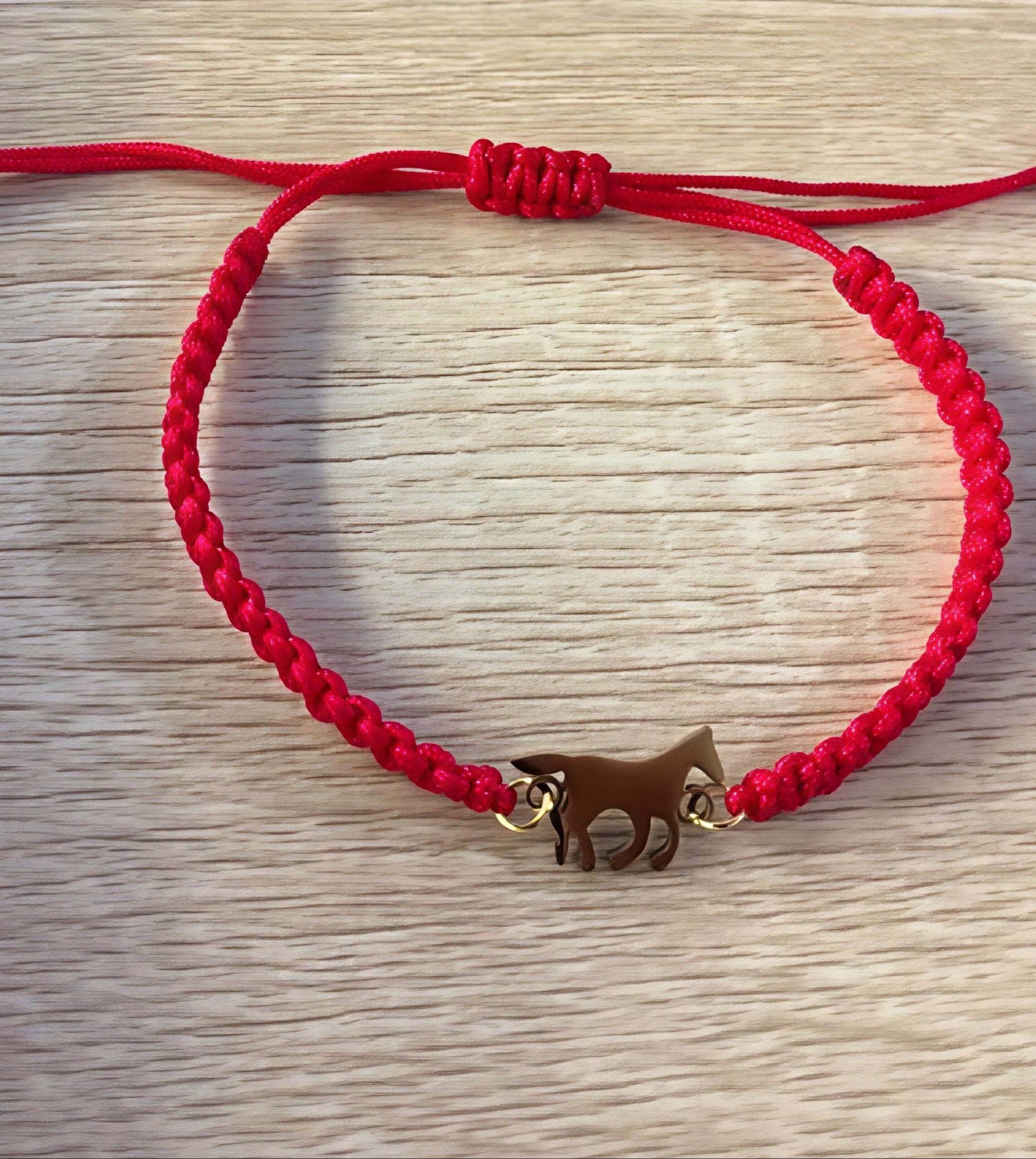 Pulseira Ajustável Galope Cores Pingente Dourado