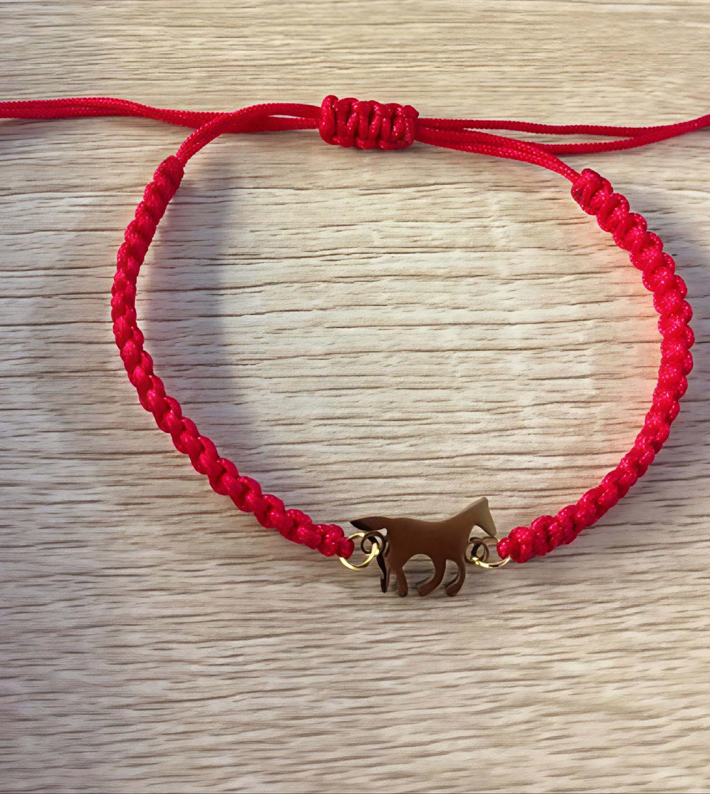 Pulseira Ajustável Galope Cores Pingente Dourado