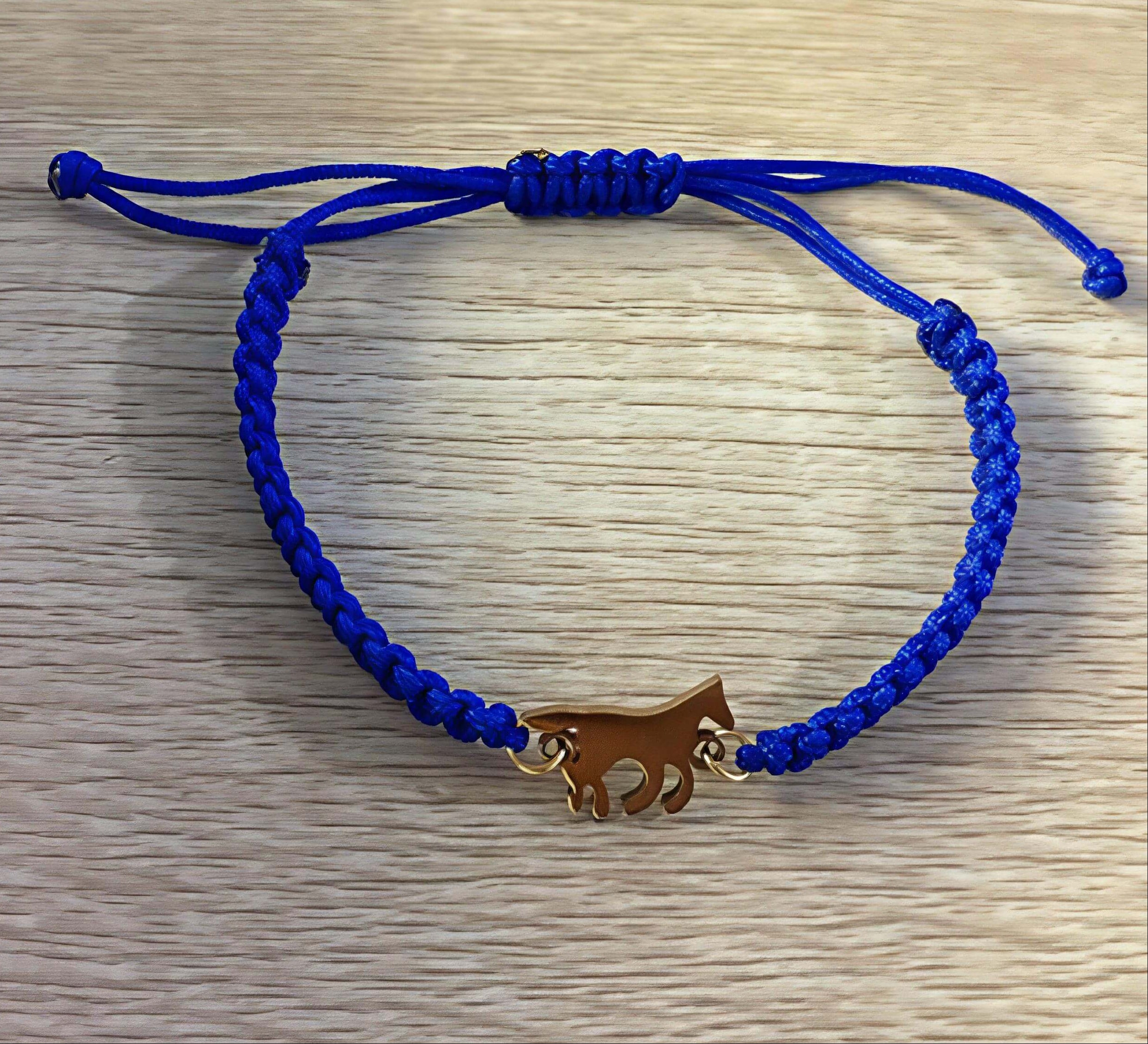 Pulseira Ajustável Galope Cores Pingente Dourado