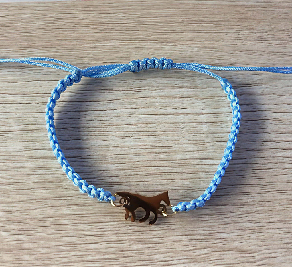 Pulseira Ajustável Galope Cores Pingente Dourado