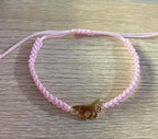 Pulseira Ajustável Galope Cores Pingente Dourado