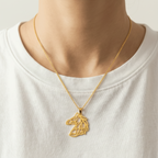 Conjunto Cavalo Geométrico Moderno Dourado