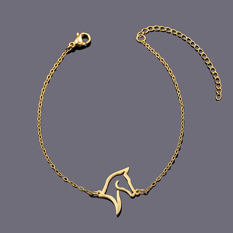 Pulseira Cavalo Vasado Dourado