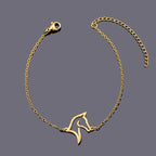 Pulseira Cavalo Vasado Dourado