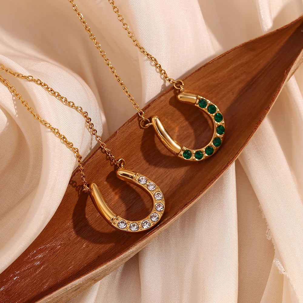 Conjunto Ferradura Moderna Banhado a Ouro 18k