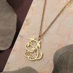 Conjunto Corrente e Pingente Vaquinha Vasada Dourada