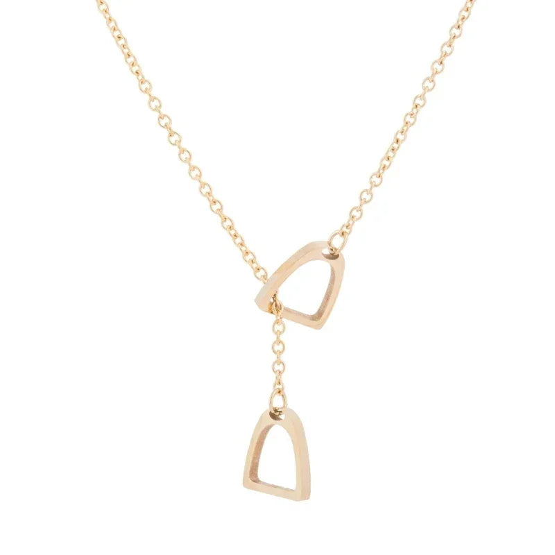 Conjunto Estribos Entrelaçados Dourado