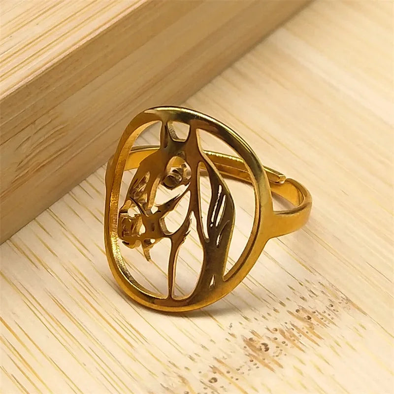 Anel Mustang Dourado