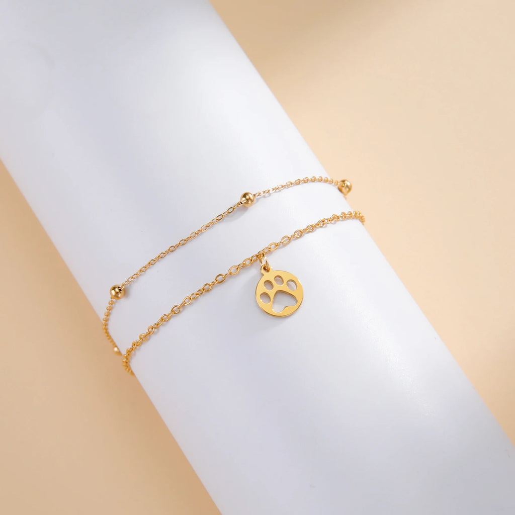 Pulseira Dupla Amor Pet Dourada