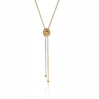 Colar com Pingente Deslizante Cowgirl Dourado