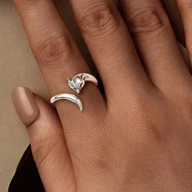 Anel Raposinha Moderno Prata 925