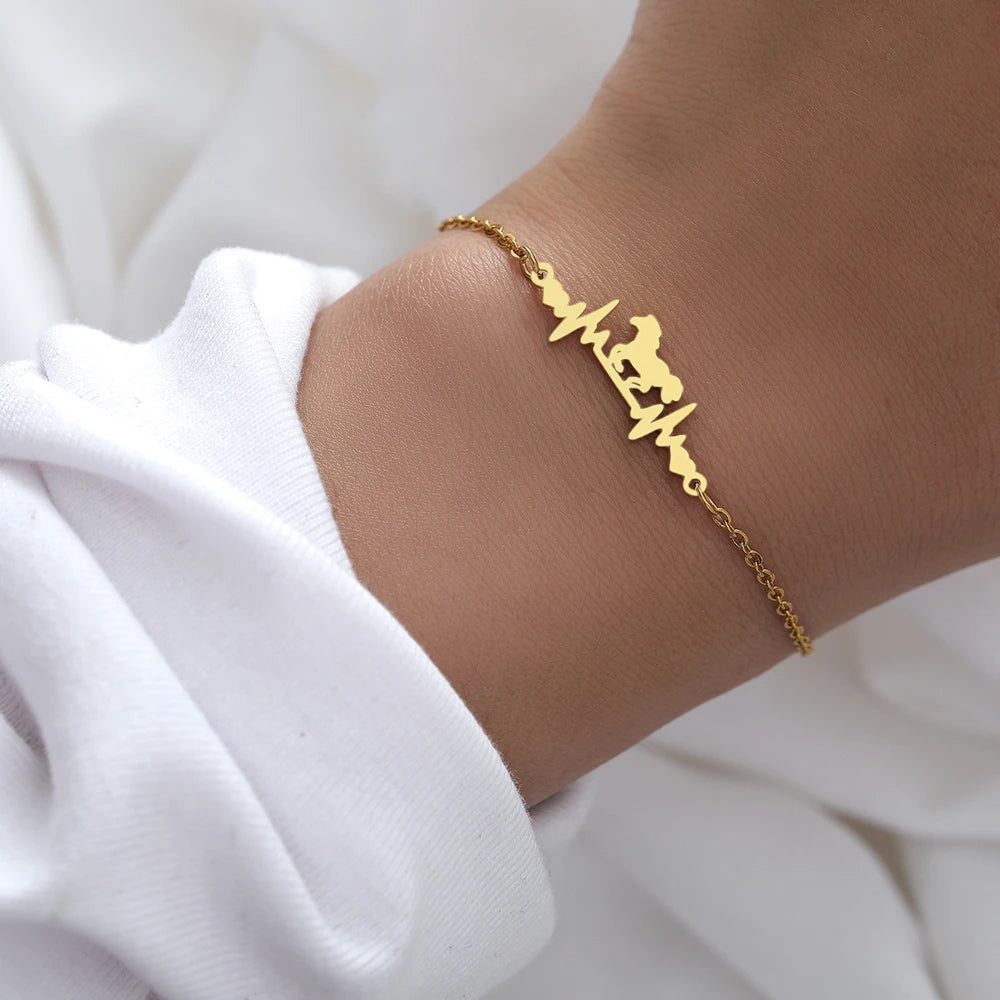 Pulseira Batimentos a Galope Dourado