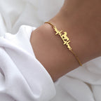 Pulseira Batimentos a Galope Dourado