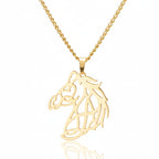 Conjunto Cavalo Geométrico Moderno Dourado