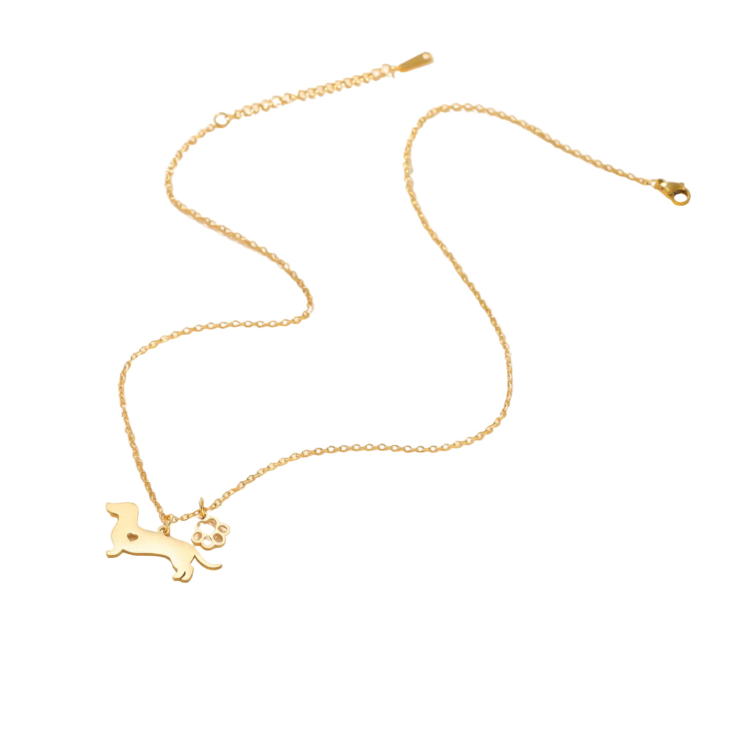 Colar Amor Espichadinho Pegadas Dourado