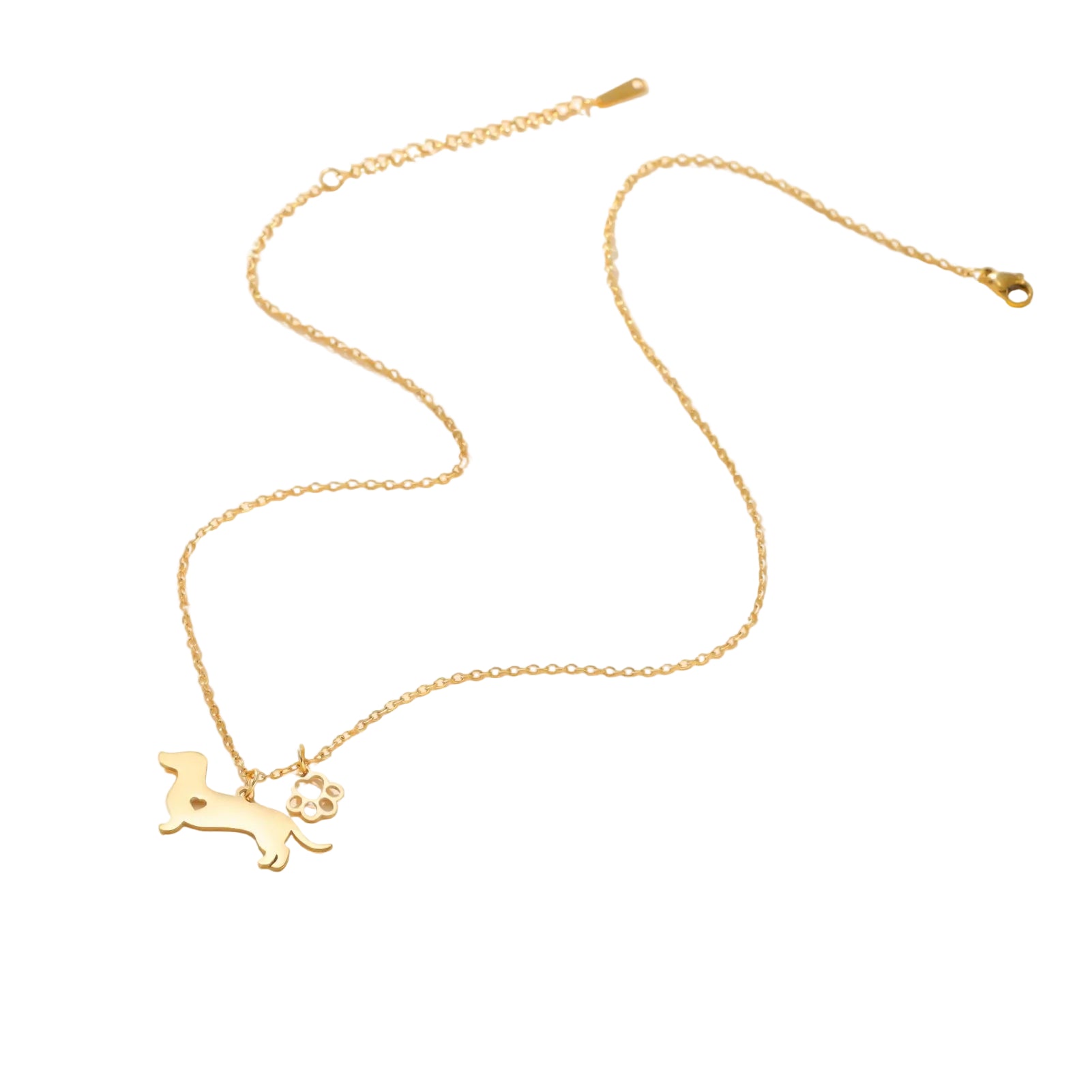 Colar Amor Espichadinho Pegadas Dourado