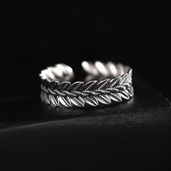 Anel Flor de Trigo Prata 925