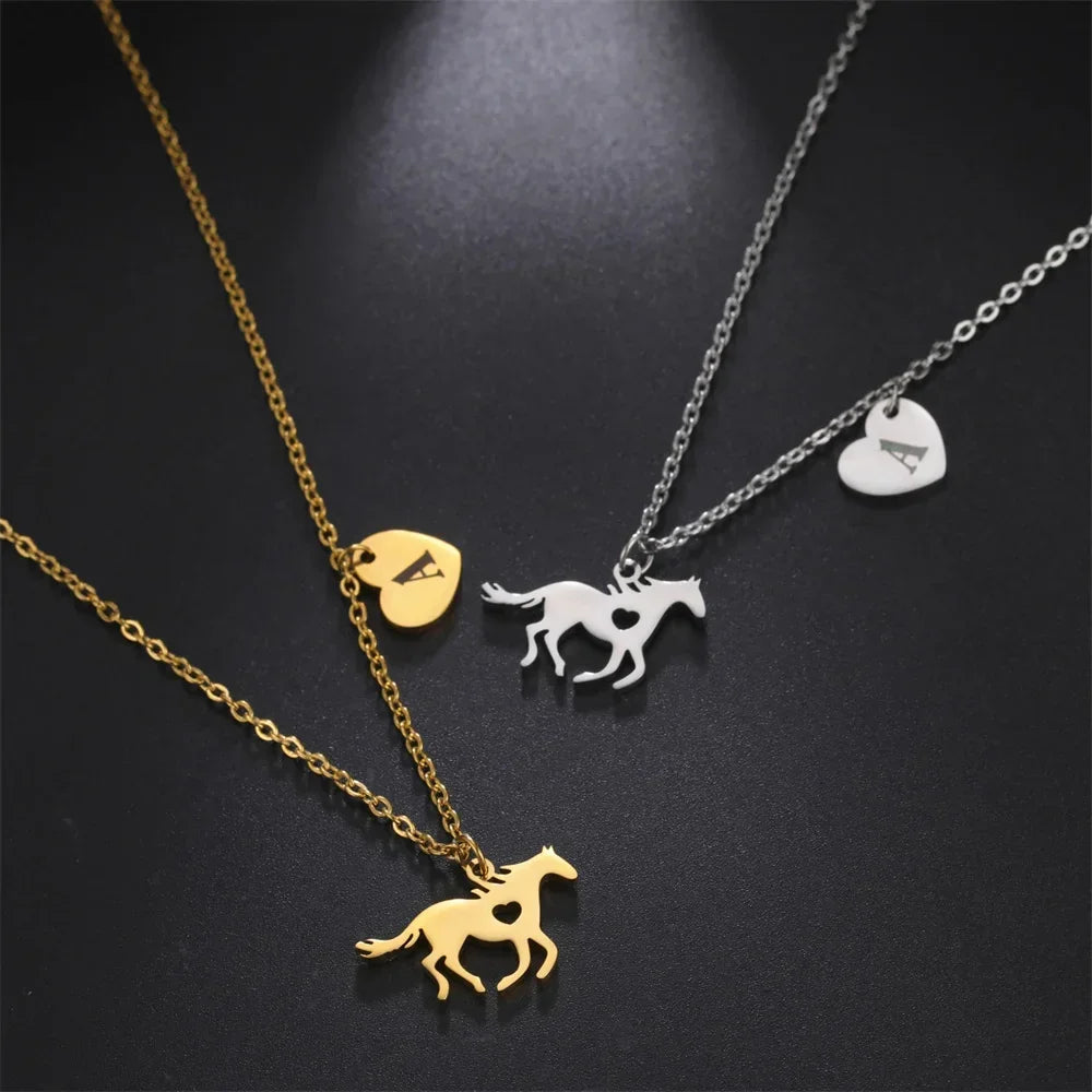 Conjunto Colar e Corrente Alfabeto Dourado ou Prata