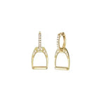 Brinco Estribos Cravejados Dourado