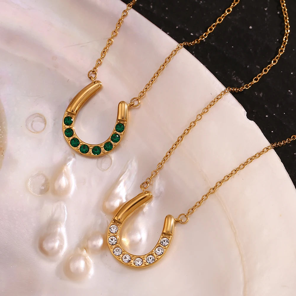 Conjunto Ferradura Moderna Banhado a Ouro 18k