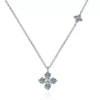 Conjunto Trevo de 4 folhas Cravejado Prata 925