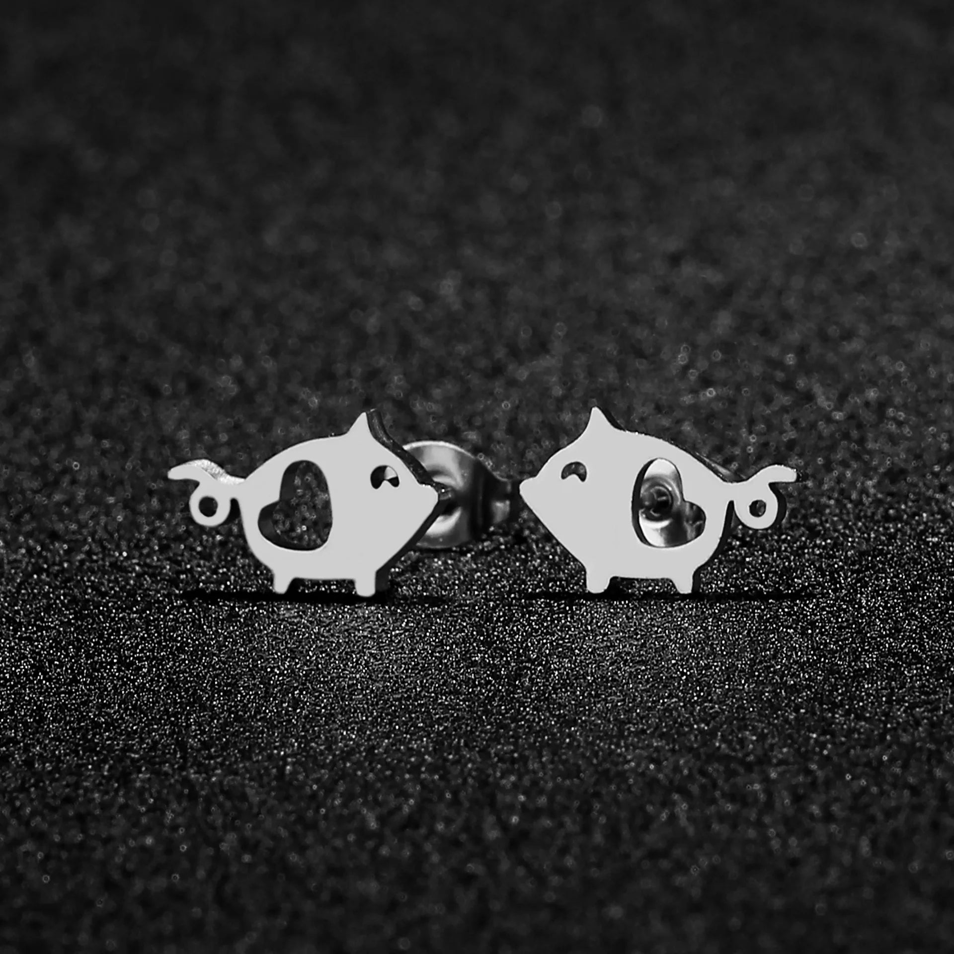 Brincos Os 2 porquinhos Prata