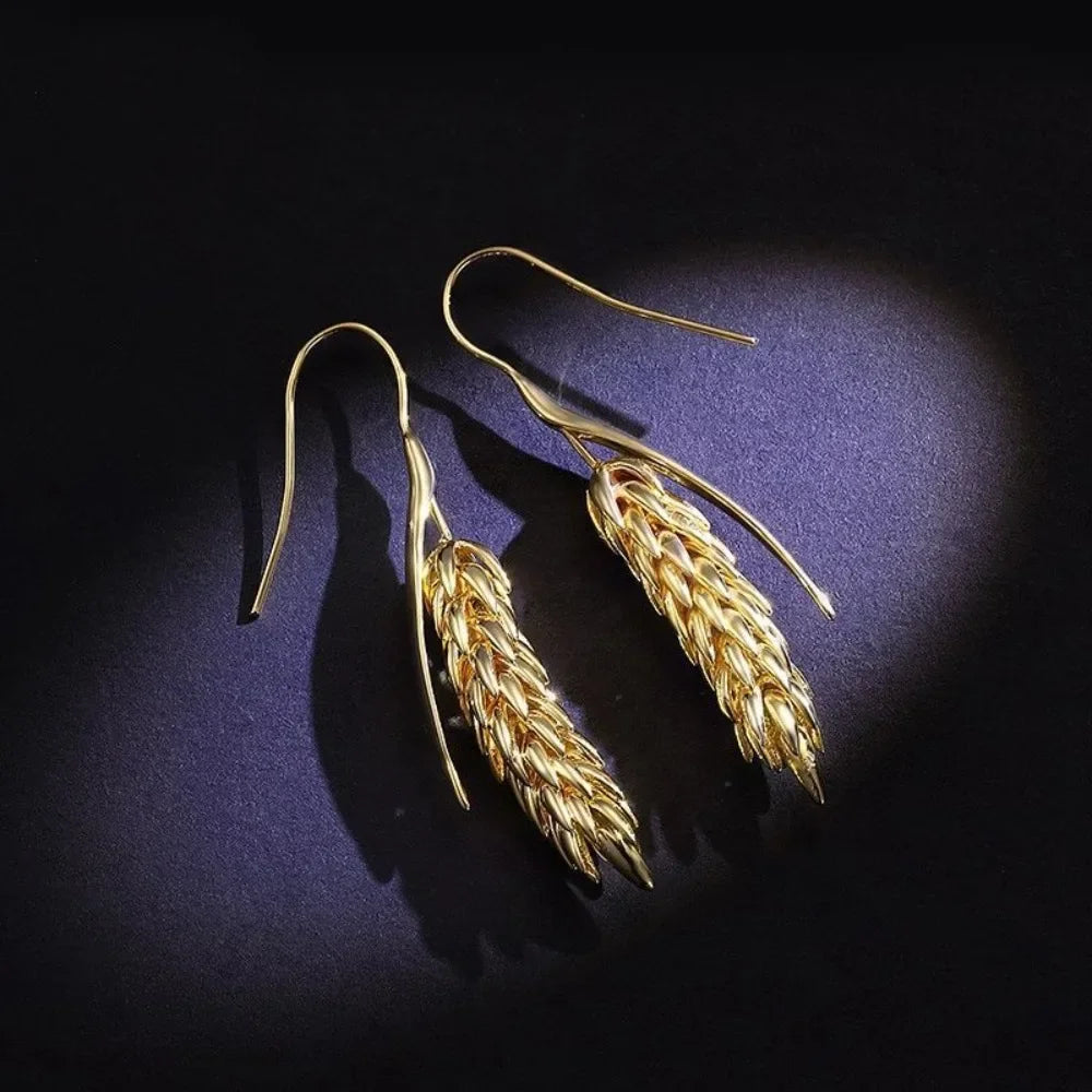 Brincos Cacho de Trigo Dourado