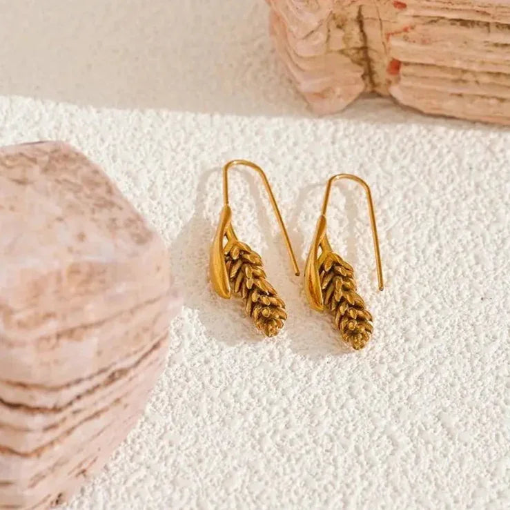 Brincos Cacho de Trigo Dourado