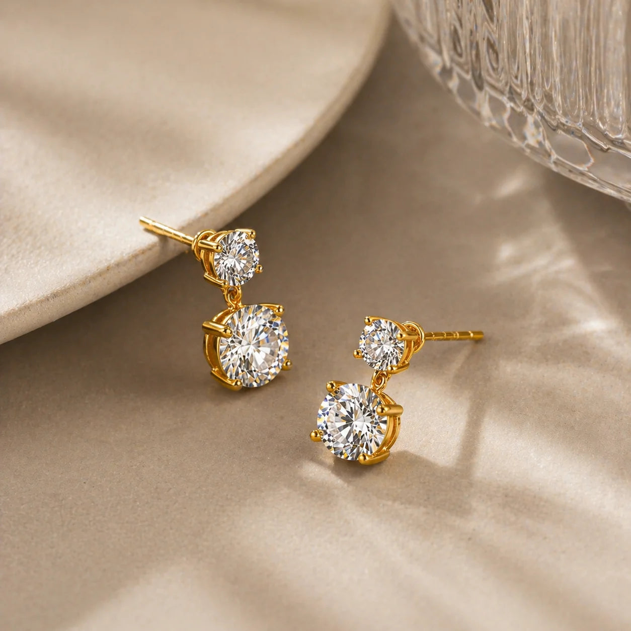 Brinco Bétula Banhado Ouro 18k