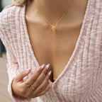 Colar com Pingente Deslizante Cowgirl Dourado
