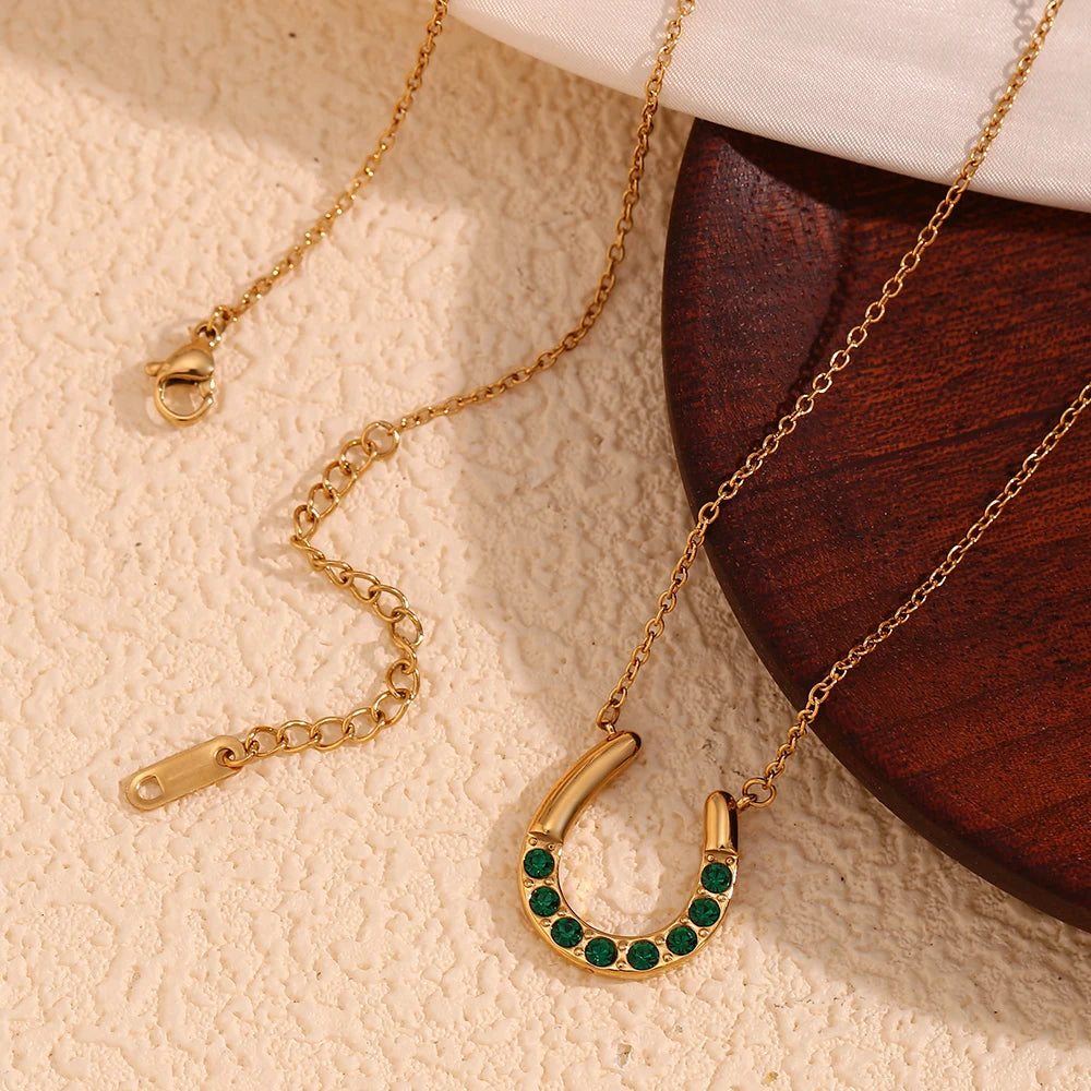 Conjunto Ferradura Moderna Banhado a Ouro 18k