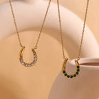 Conjunto Ferradura Moderna Banhado a Ouro 18k