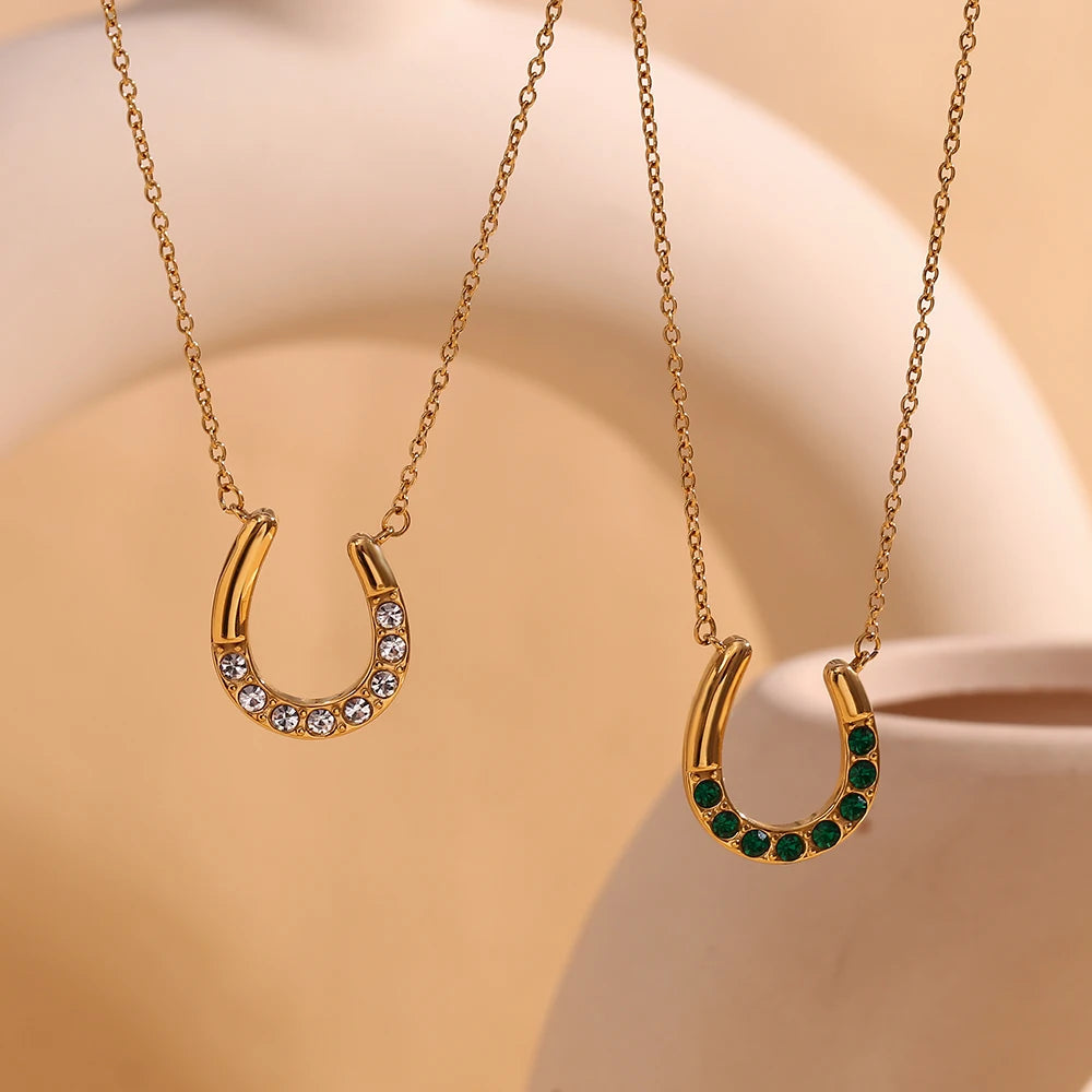 Conjunto Ferradura Moderna Banhado a Ouro 18k