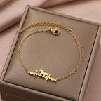 Pulseira Batimentos a Galope Dourado