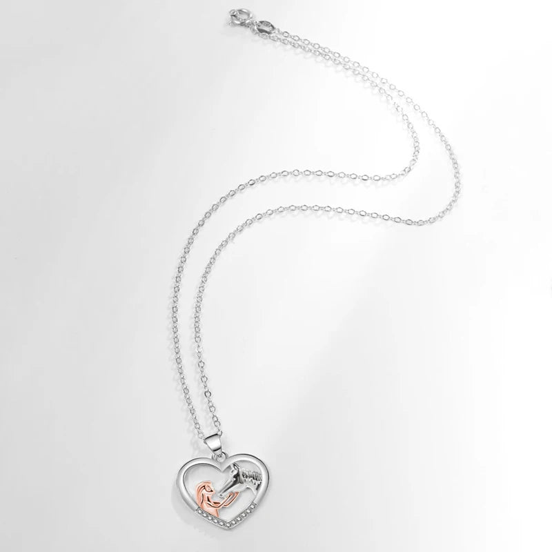 Conjuto Garota e seu Cavalo  Prata 925