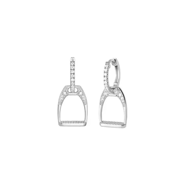 Brinco Estribos Cravejados Prata 925