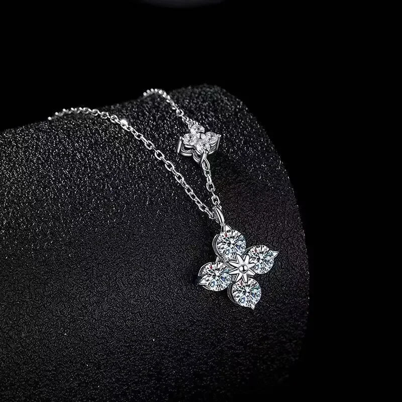 Conjunto Trevo de 4 folhas Cravejado Prata 925