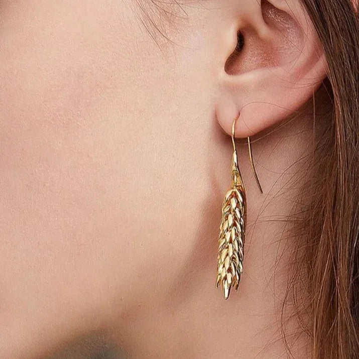 Brincos Cacho de Trigo Dourado