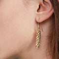 Brincos Cacho de Trigo Dourado