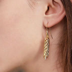 Brincos Cacho de Trigo Dourado