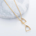 Conjunto Estribos Entrelaçados Dourado
